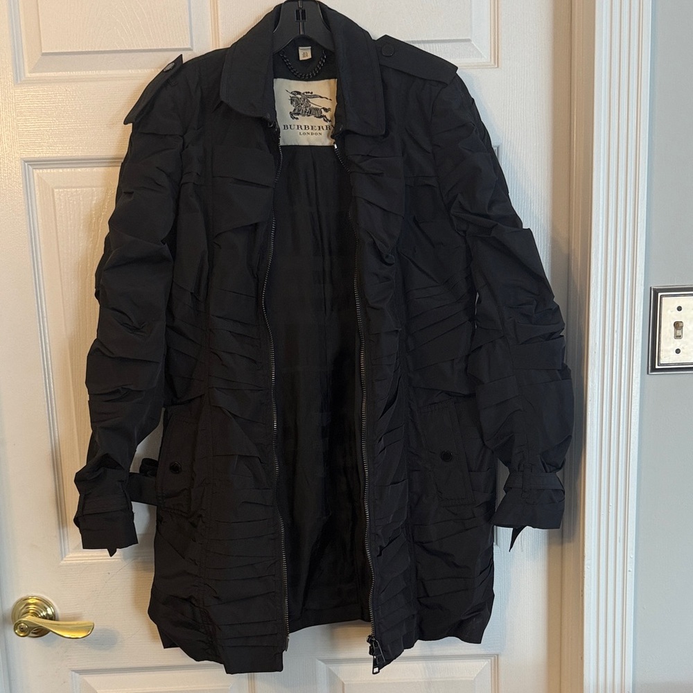 Burberry Black women Trench Coat sz 12